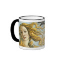 The Birth of Venus (detail) mugs by masterpiecesofart The Birth of Venus (detail) mugs