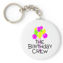 The Birthday Crew Balloons Key Chain