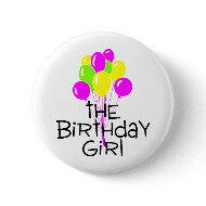 The Birthday Girl Balloons button