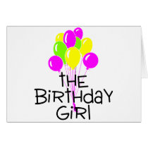 The Birthday Girl Balloons Greeting Card