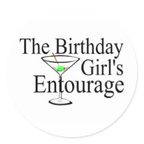 The Birthday Girls Entourage Round Sticker