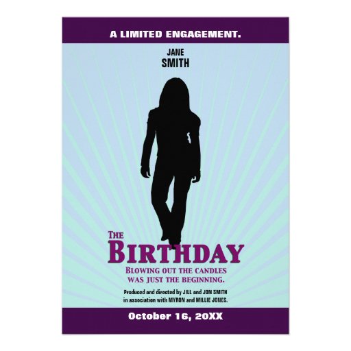 The Birthday Movie Invitation (Girl)
