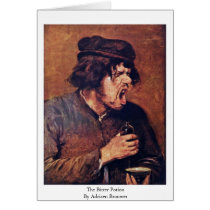The Bitter Potion By Adriaen Brouwer Cards