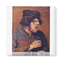 The Bitter Potion By Adriaen Brouwer Fridge Magnet