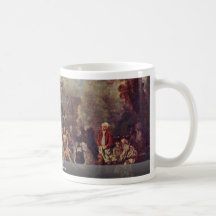 The Bivouac By Watteau Antoine Coffee Mugs