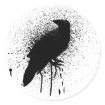 The black crow round sticker