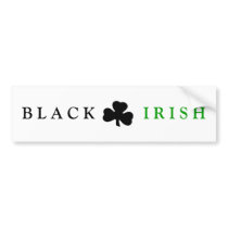 The BLACK IRISH bumper sticker bumper stickers