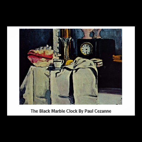 The Black Marble Clock By Paul Cezanne Print