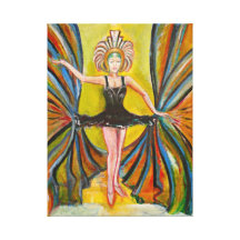 The Black Tutu art deco Canvas print