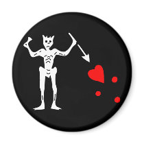 The Blackbeard Authentic Flag Fridge Magnets