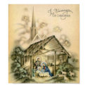 The Blessings of Christmas Nativity Scene posters by vintagegiftmall The Blessings of Christmas Nativity Scene posters