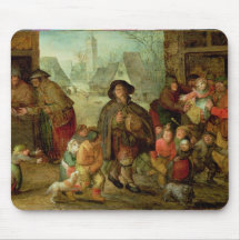 The Blind Hurdy Gurdy Player Mouse Pads