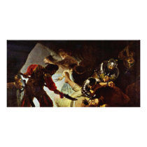 The Blinding Of Samson By Rembrandt Harmensz. Van Custom Photo Card
