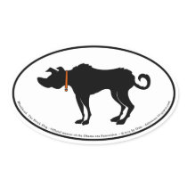 The Block Dog Oval Sticker stickers