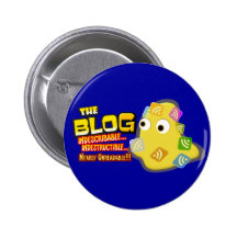 The Blog Blob Social Design Pinback Button