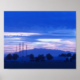 The Blue And Purple Mount Baldy Sunset Posters