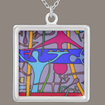 The Blue Banner Cafe Necklace necklaces