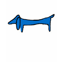 The Blue Dachshund t-shirts by figstreetstudio The Blue Dachshund t-shirts