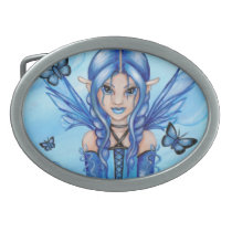 "The Blue Fairy" cute fantasy art BELT BUCKLE belt buckles