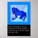 The Blue Froggy Poster