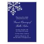 The Blue Grand Opening Offset Crystal Snowflake Personalized Invitation