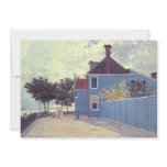The Blue House at Zaandam by Claude Monet Custom Invitations