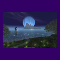The Blue Jewel, by Steven Vincent Johnson posters
