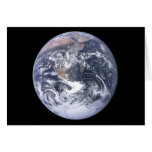 "The Blue Marble" Earth seem from Apollo 17 cards