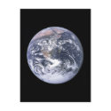 "The Blue Marble" Earth seem from Apollo 17 postcards