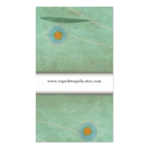 The Blue Poppy earth Business Card (front side)