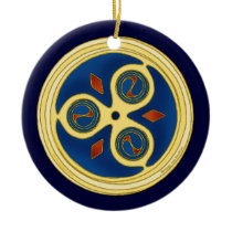 The Blue Spiral Disks Celtic Spiral Ornament ornaments