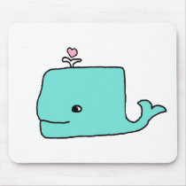 The Blue Whale Mouse Pads