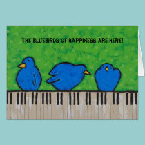 The bluebirds of happiness card cards
