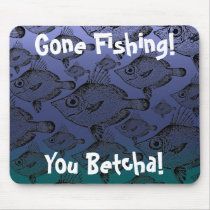 The Boar Fish: Gone Fishing - Mousepad by bontondesigns The Boar Fish: Gone Fishing - Mousepad