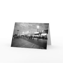 'The Boardwalk at Night' Blank Greeting Card