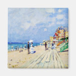 The Boardwalk at Trouville Claude Monet Refrigerator Magnet