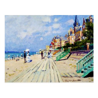 The Boardwalk at Trouville Claude Monet Postcards
