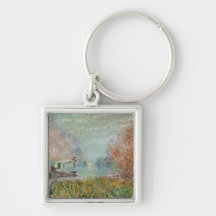The Boat Studio on the Seine, 1875 Key Chains