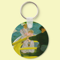 The Boating Party, Mary Cassatt keychains by vintagegiftmall The Boating Party, Mary Cassatt keychains