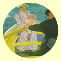The Boating Party, Mary Cassatt stickers by vintagegiftmall The Boating Party, Mary Cassatt stickers