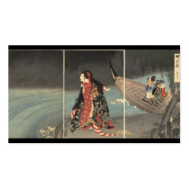 The Boatman, circa 1898. Japanese Painting Business Cards