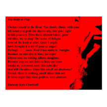 THE BODY AT PLAY POST CARDS