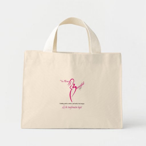 The Body Beautiful by Allegra White Logo Tote Tote Bags