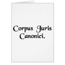 The body of canon law greeting cards