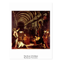 The Body Of St Mark By Jacopo Tintoretto Post Cards