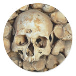 The Bone Chapel, Carmelite Church, Algarve, Faro, Round Stickers