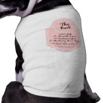 The Boob Recipe Dog Tee pet clothing