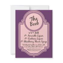 The Boob Recipe Invitation