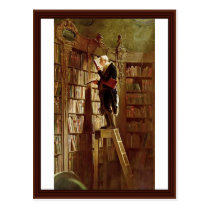 The Bookworm,  By Spitzweg, Carl postcards