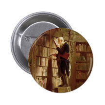 The Bookworm Pinback Button